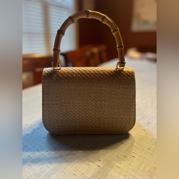 Haute Hippie Tan and Orange Mini Bag with Floral Accents - Picture 3 of 5